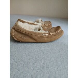 Ugg Slippers Womens 8 Ansley Loafer Sheepskin Lined Moccasin Cozy Slip On